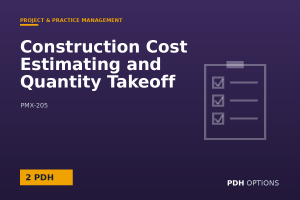 Construction Cost Estimating and Quantity Takeoff — PDH Options course cover