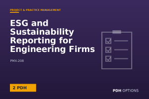ESG and Sustainability Reporting for Engineering Firms — PDH Options course cover