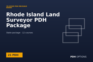 Rhode Island Land Surveyor PDH Package (21 PDH) — PDH Options state package cover