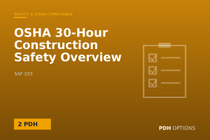 OSHA 30-Hour Construction Safety Overview — PDH Options course cover