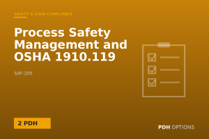 Process Safety Management and OSHA 1910.119 — PDH Options course cover