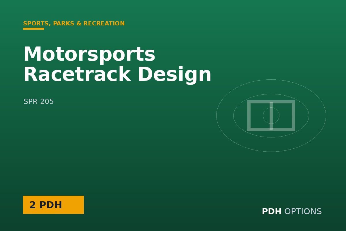 Motorsports Racetrack Design — PDH Options course cover