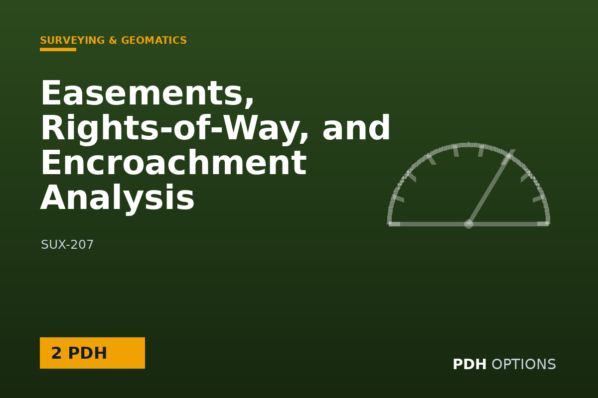 Easements, Rights-of-Way, and Encroachment Analysis — PDH Options course cover