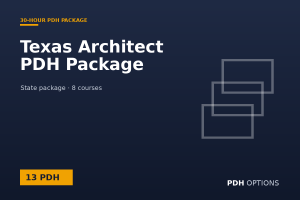 Texas Architect PDH Package (13 PDH) — PDH Options state package cover
