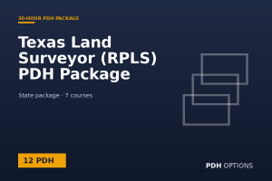 Texas Land Surveyor (RPLS) PDH Package (12 PDH) — PDH Options state package cover