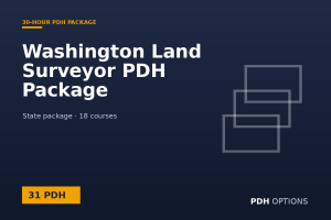Washington Land Surveyor PDH Package (31 PDH) — PDH Options state package cover