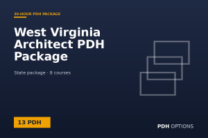 West Virginia Architect PDH Package (13 PDH) — PDH Options state package cover