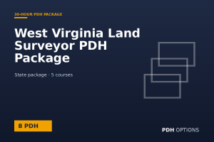 West Virginia Land Surveyor PDH Package (8 PDH) — PDH Options state package cover